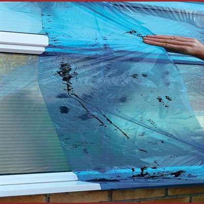 Kostruzzjoni 2mil 60cm × 100m Ċar Awto-FilmTape Adeżiv għall-Protezzjoni tat-Tieqa għall-Protezzjoni u Masking tat-Tieqa